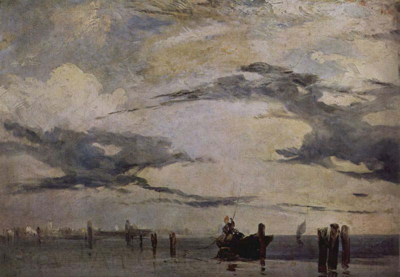 Richard Parkes Bonington View of the Lagoon Near Venice Spain oil painting art